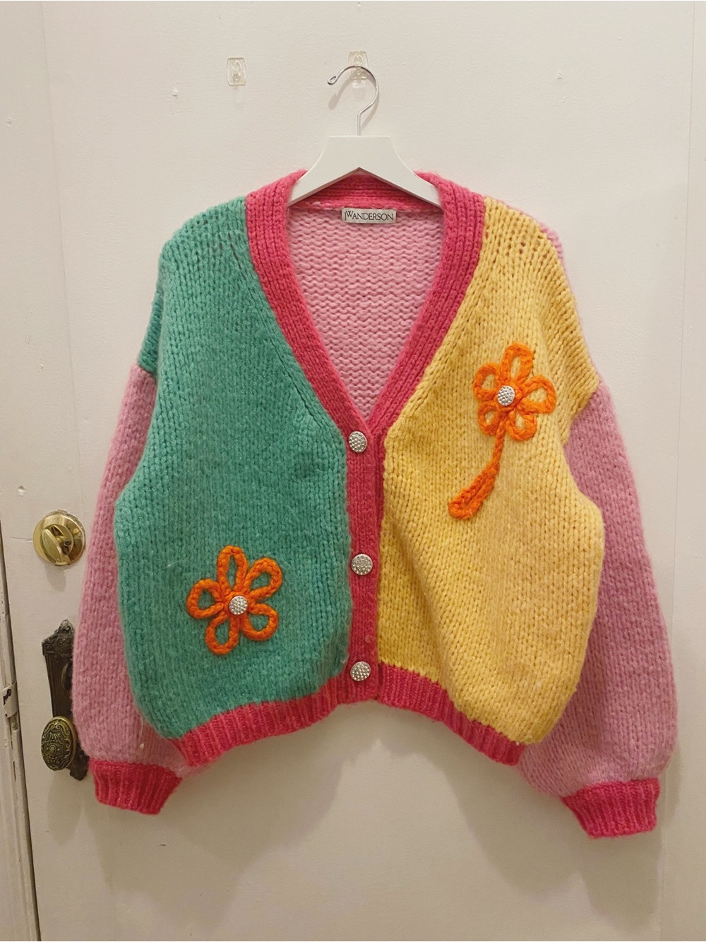 JW Anderson Pink Gradient Knit Cardigan